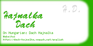 hajnalka dach business card